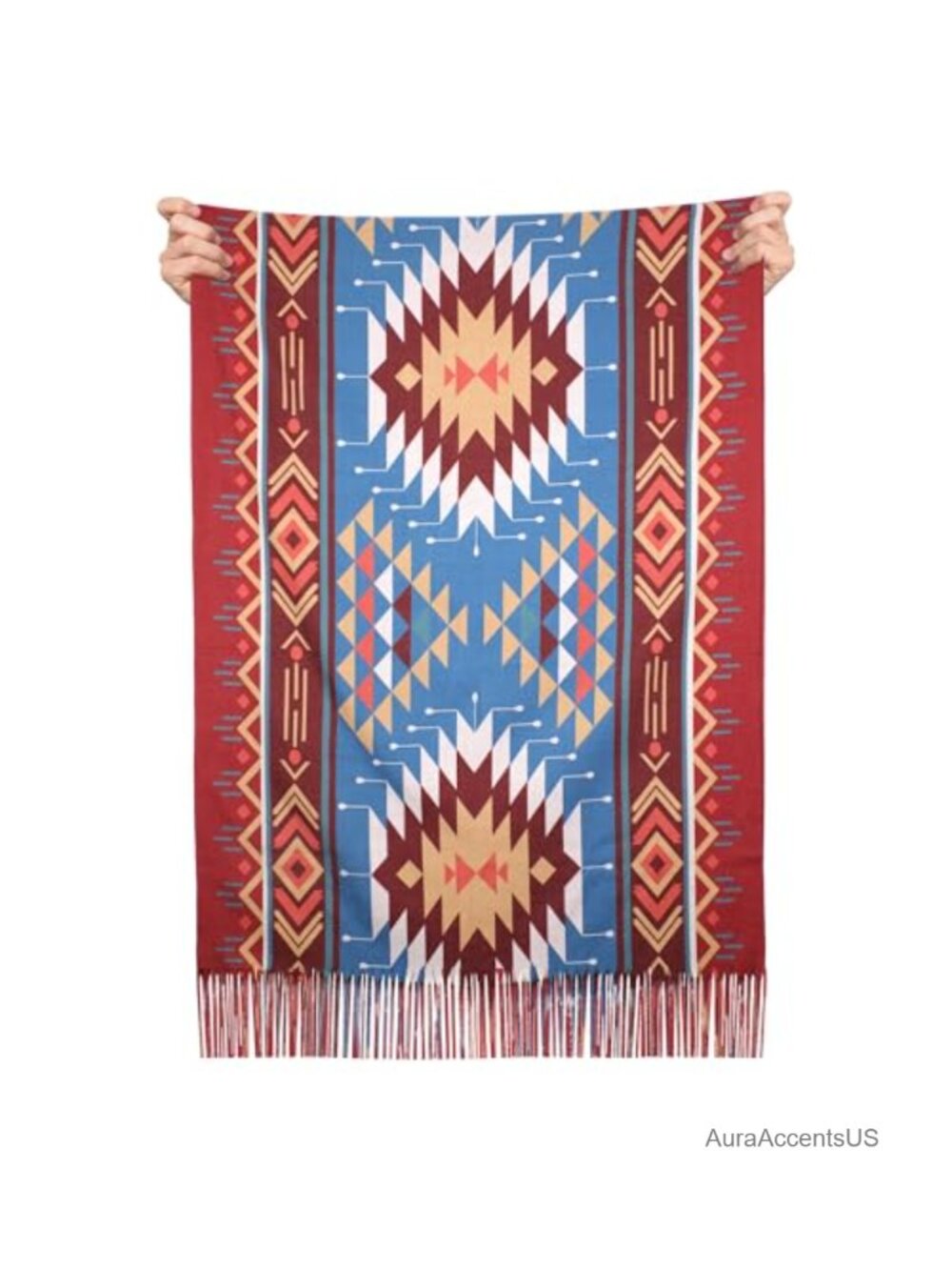 Warm Faux Cashmere Tassel Wrap Shawl for Women Winter